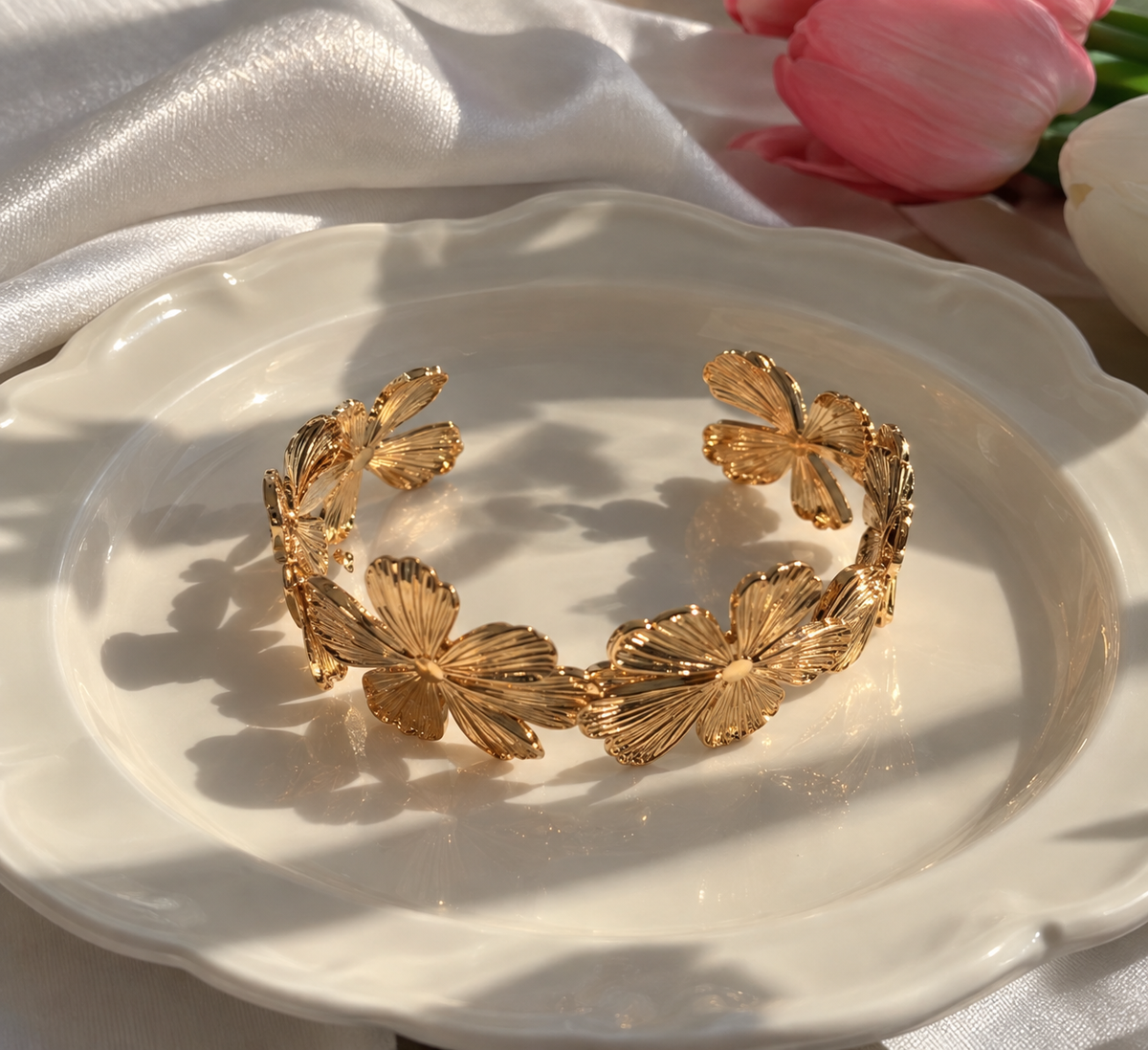Flower Cuff Bracelet