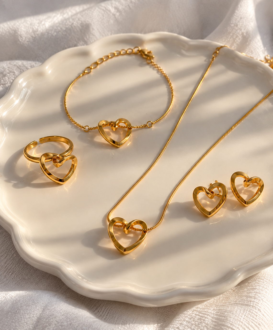 Amora Heart Jewellery Set