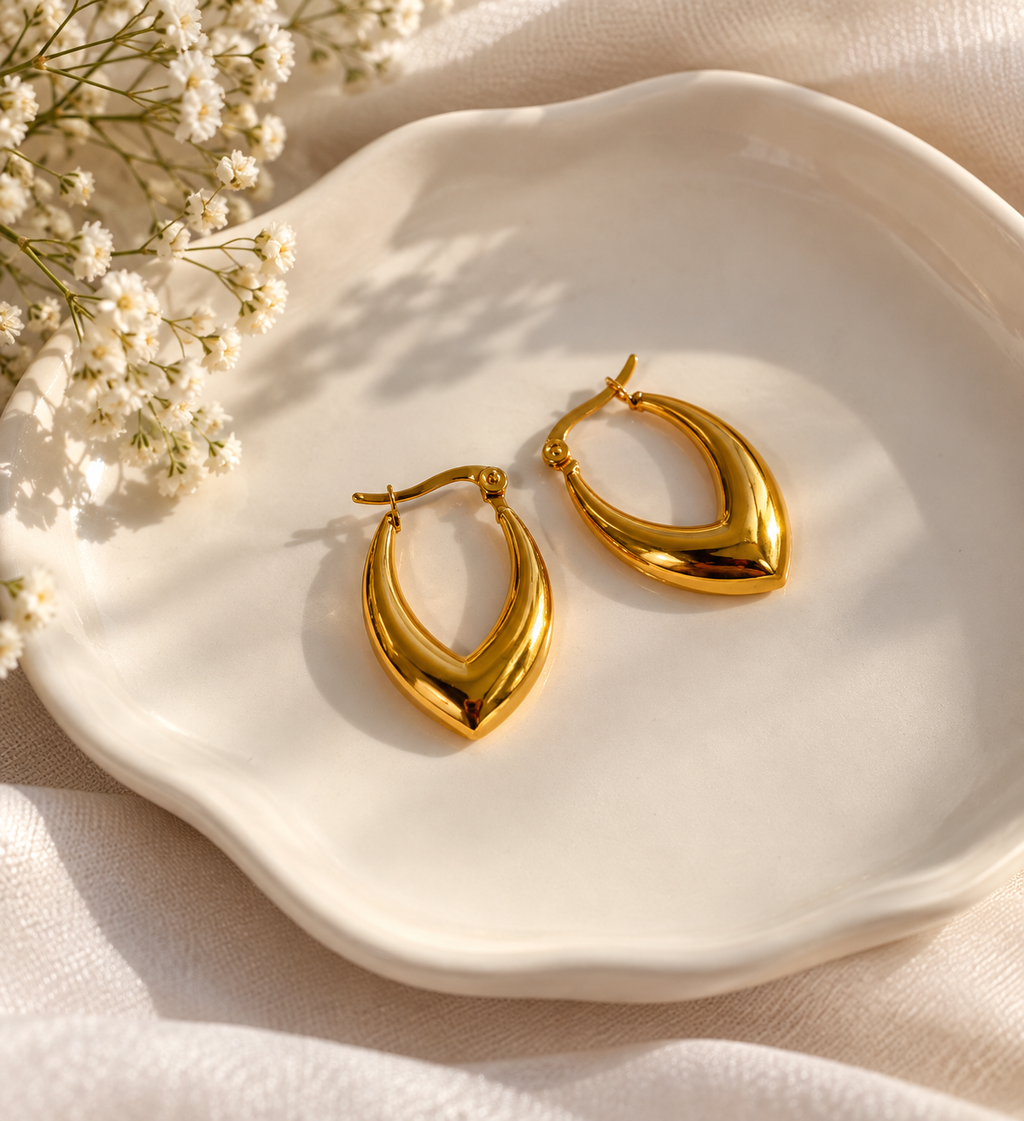 V- shaped Chunky Earrings