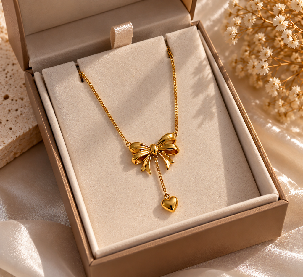 Bow-Heart necklace