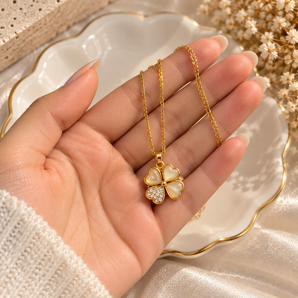 Pearl Clover Necklace