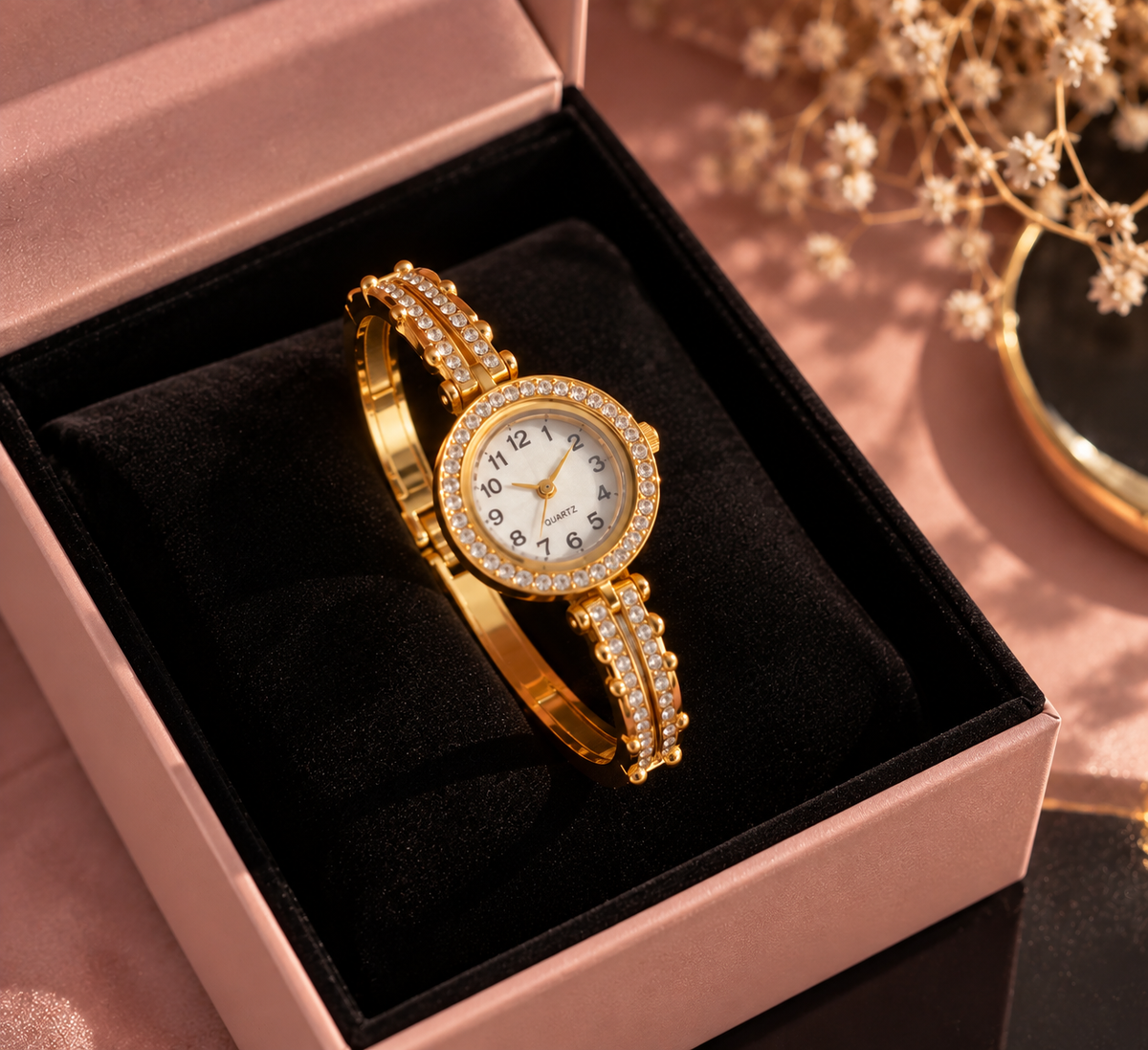 Crystal Gold Watch