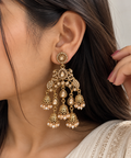 Royal Kundan Jhumka Chandbali Earrings