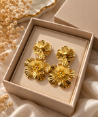 Golden Bloom Statement Earrings