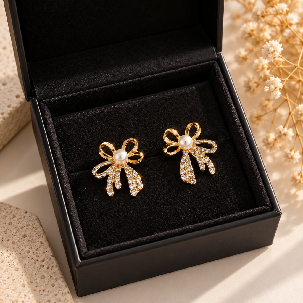 Pearl Bow Studs