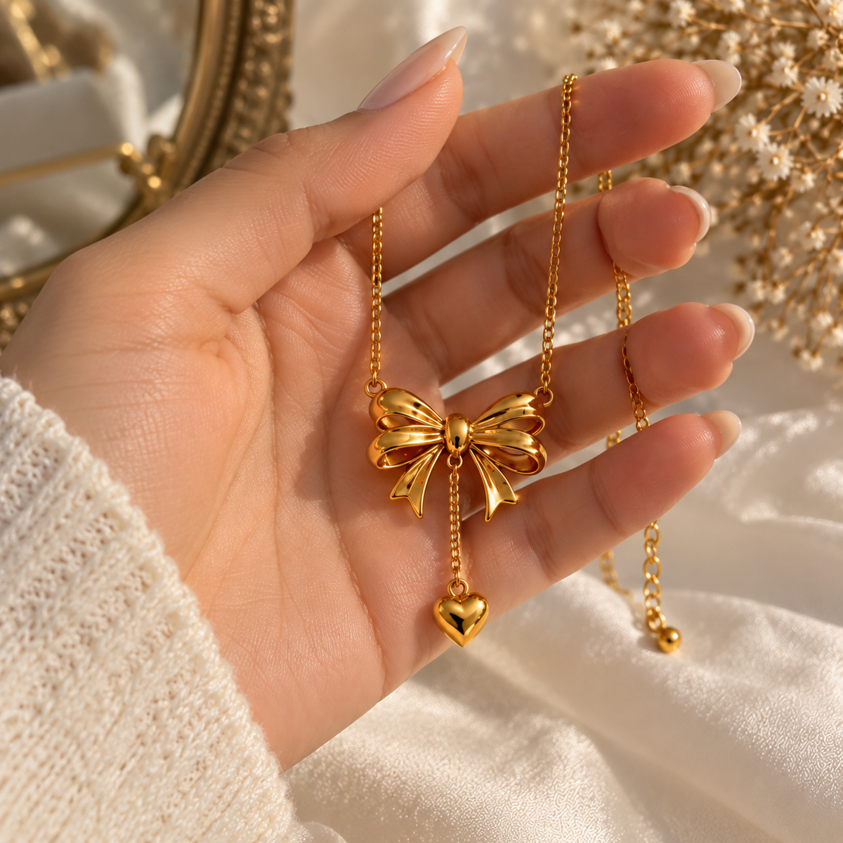 Bow-Heart necklace