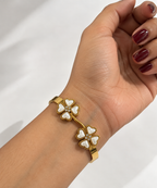 Pearl Clover Gold Bracelet