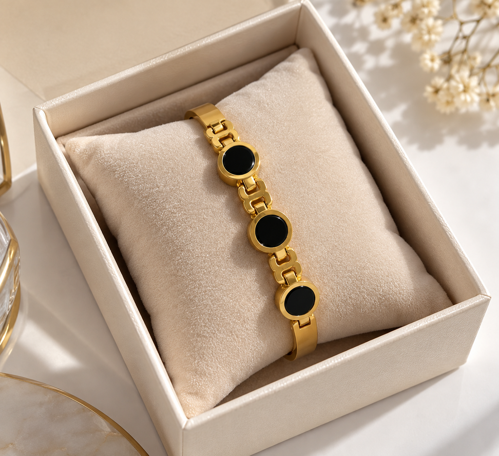 Black Aura Gold Bracelet