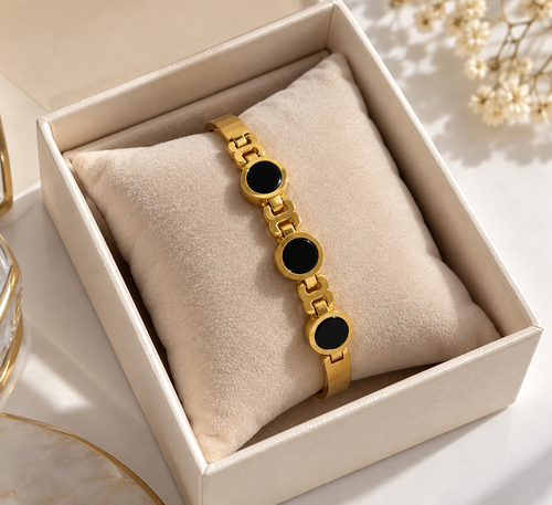 Black Aura Gold Bracelet