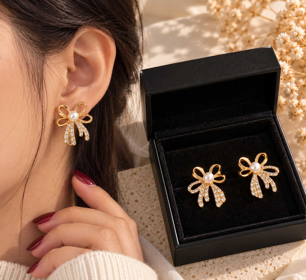 Pearl Bow Studs