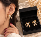 Pearl Bow Studs